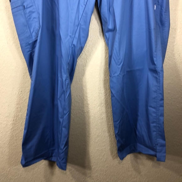 White Swan Nurse Scrub Pants Blue NWT 3X Elastic Waist Pull Up with Pockets - Picture 3 of 10